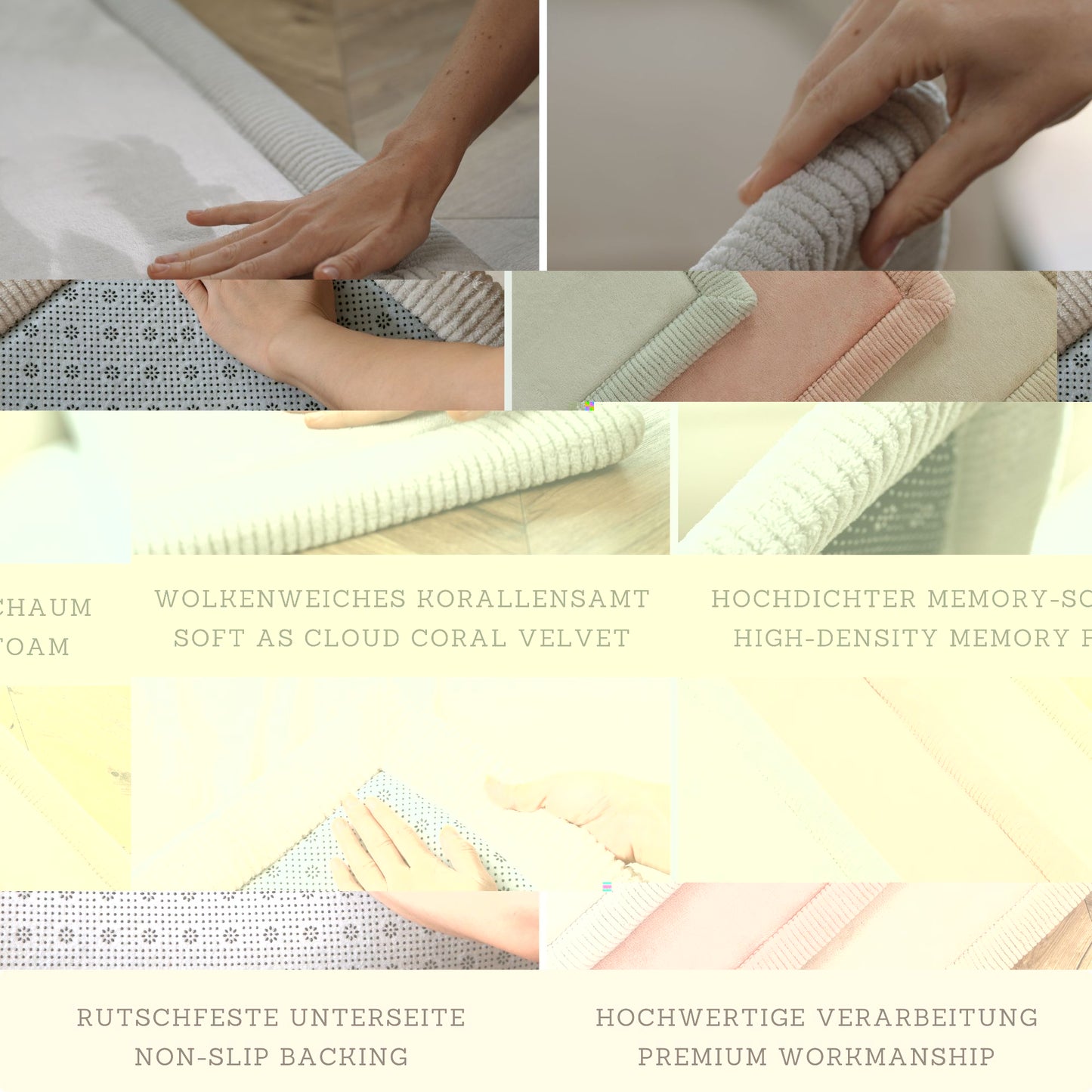 Tapis enfant à mémoire de forme motif damier CLOUD SQUARES