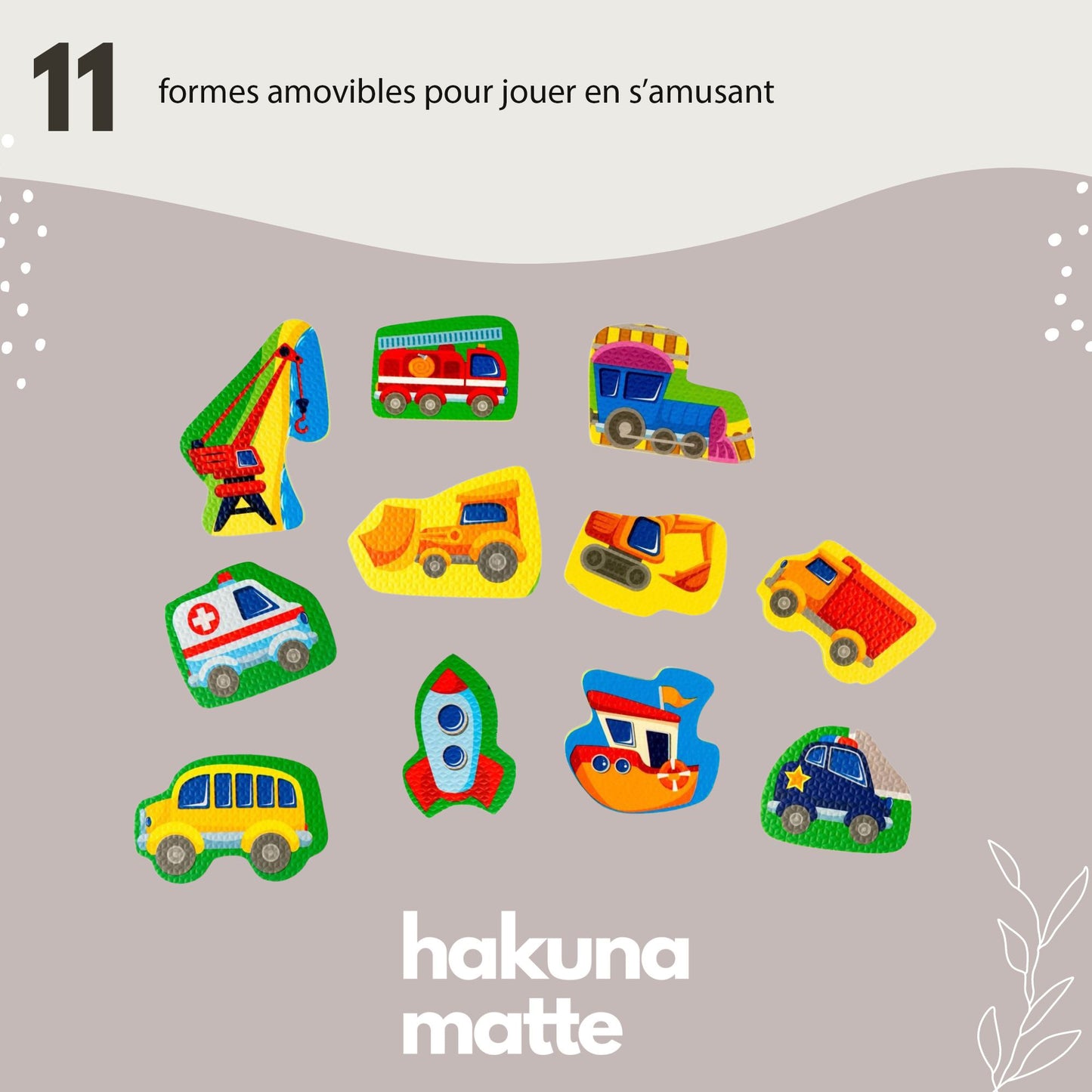 Tapis de jeu circuit en mousse à assembler city