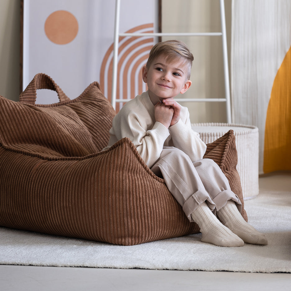 Pouf enfant velours côtelé QUADRO