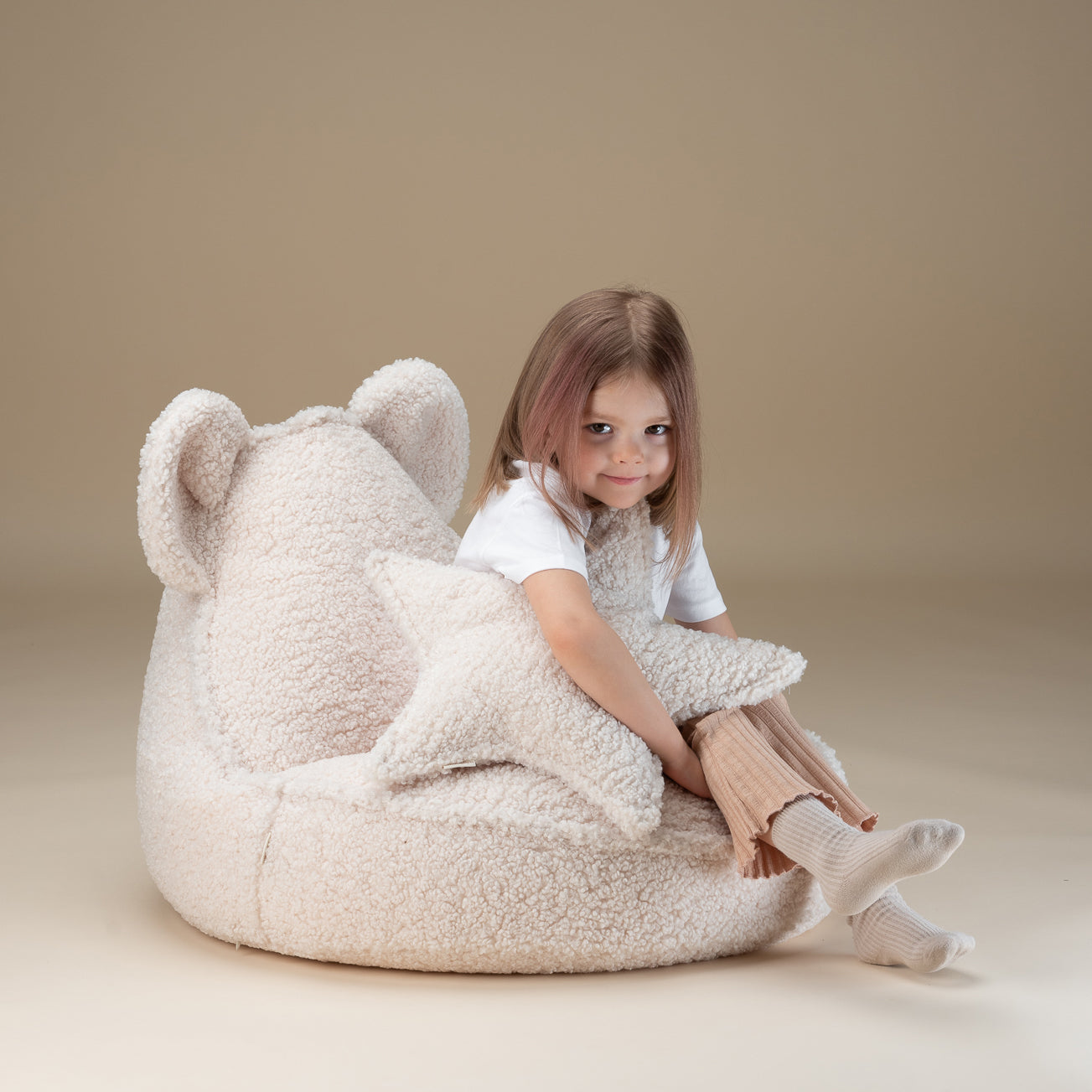 Pouf enfant ourson bouclette DOUDOU