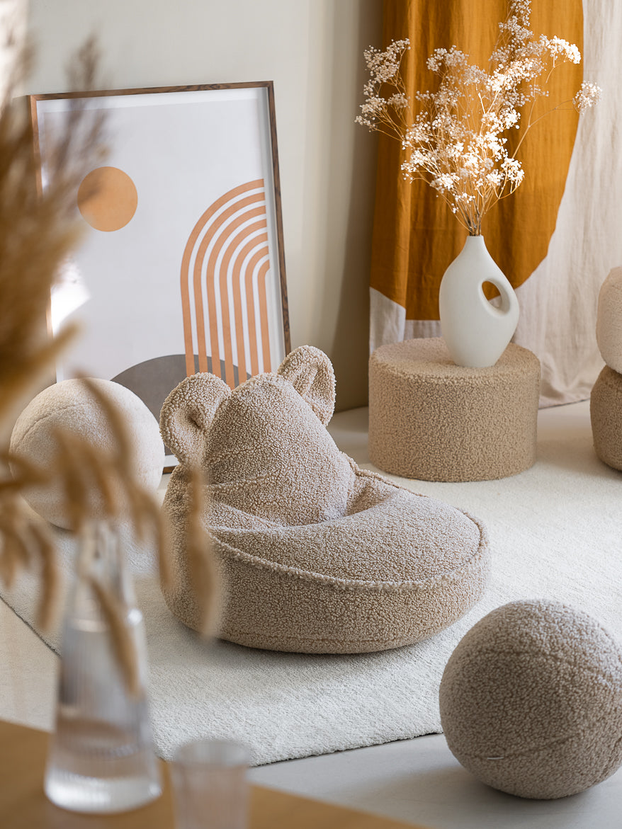 Pouf enfant ourson bouclette DOUDOU