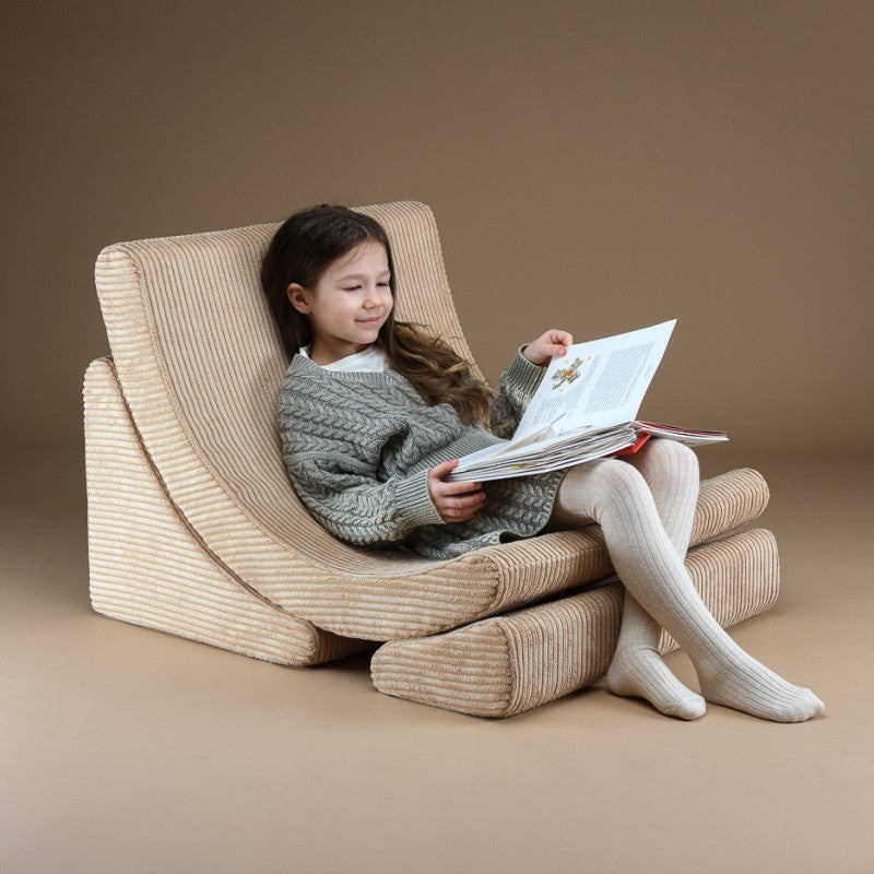Fauteuil enfant velours côtelé LUNE