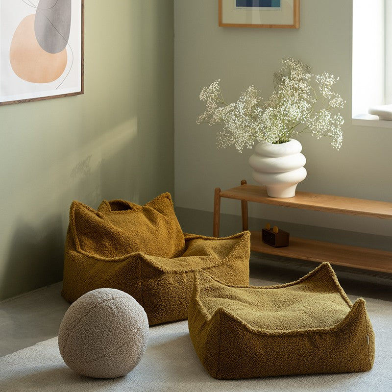 Pouf enfant carré bouclette BOUCLYN