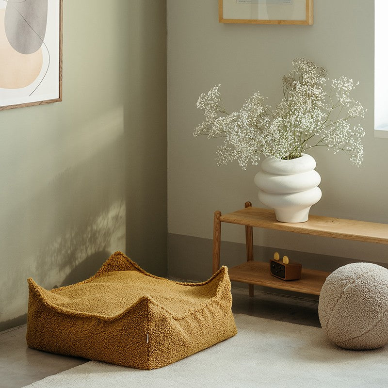 Pouf enfant carré bouclette BOUCLYN