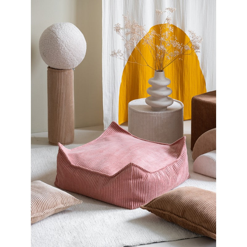 Pouf enfant carré velours côtelé OTTO