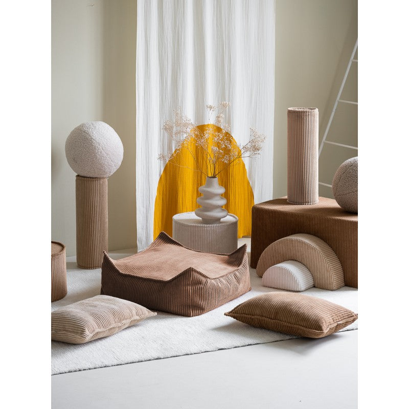 Pouf enfant carré velours côtelé OTTO