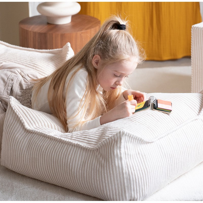 Pouf enfant carré velours côtelé OTTO