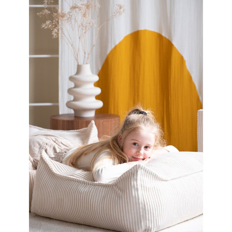 Pouf enfant carré velours côtelé OTTO