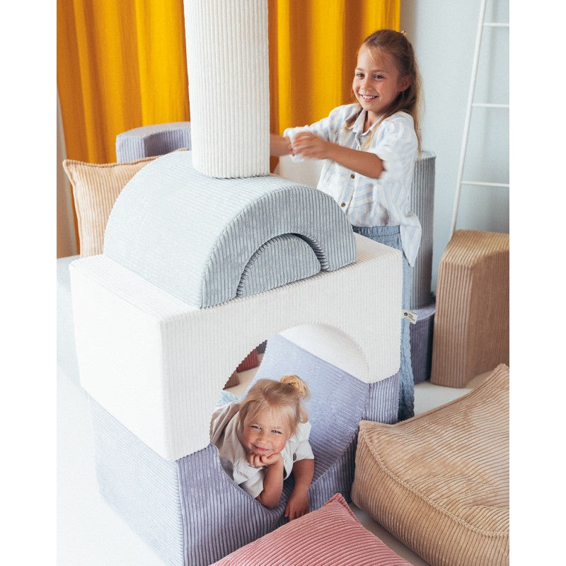 Pouf enfant ludique velours côtelé RAINBOW