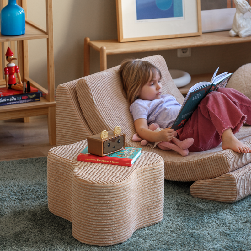 Pouf enfant petit nuage velours CLAUDINE