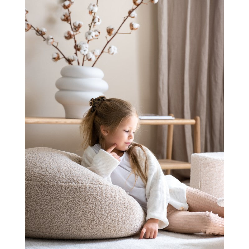 Pouf enfant rond bouclette OTTOMAN