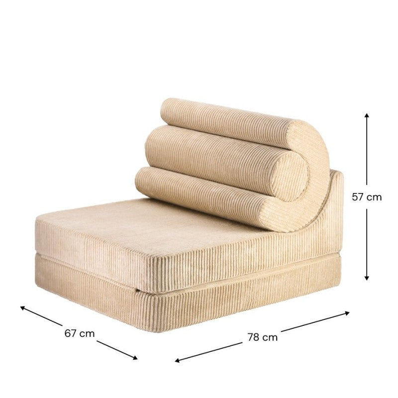 Pouf enfant velours côtelé FLIPSTER