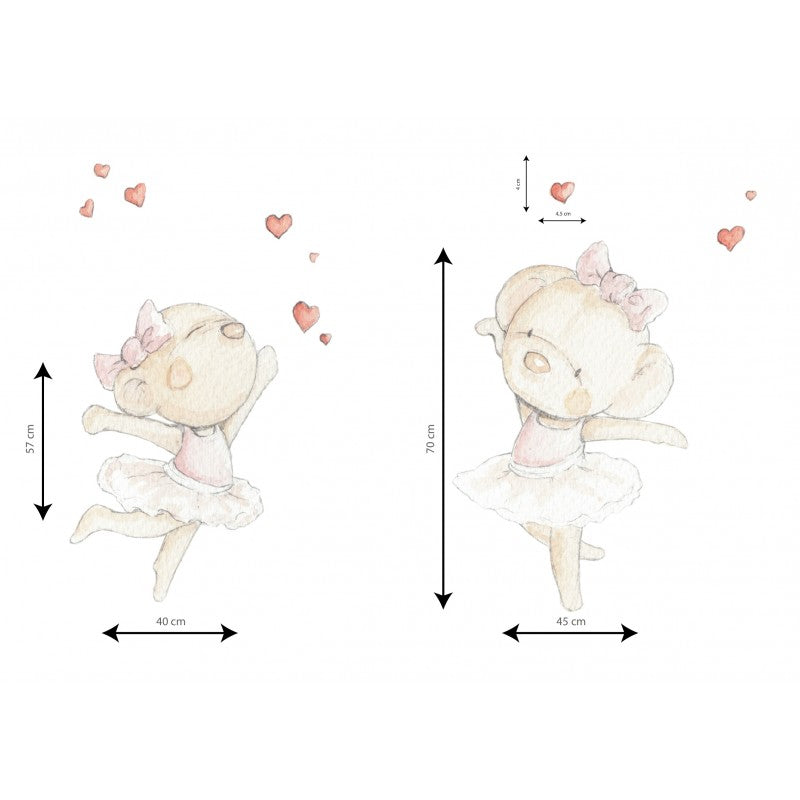 Sticker mural enfant danseuses