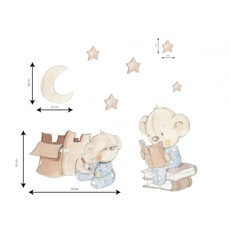 Sticker mural enfant la petite histoire du soir