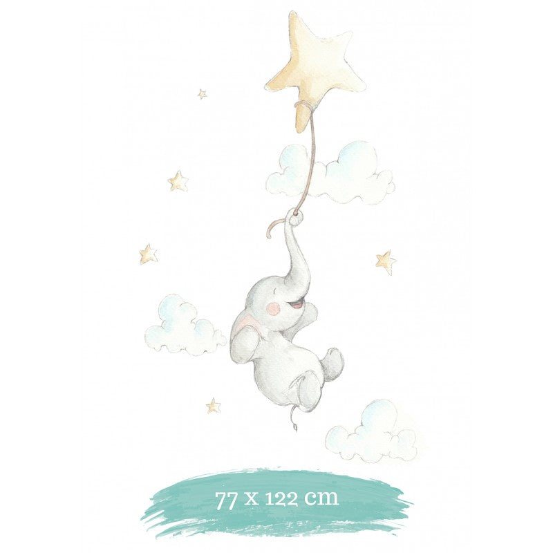 Sticker mural enfant petit éléphant
