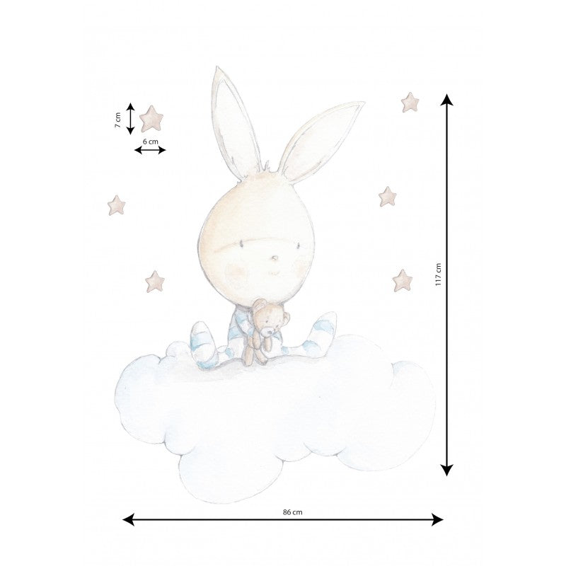 Sticker mural enfant petit lapin Dreams