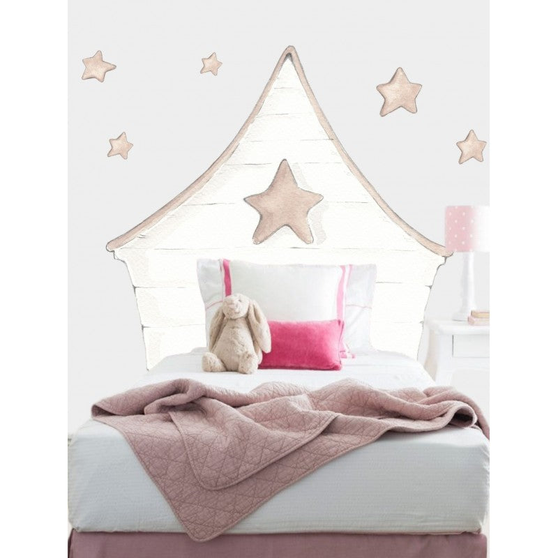 Sticker mural "tête de lit enfant" MAISONNETTE