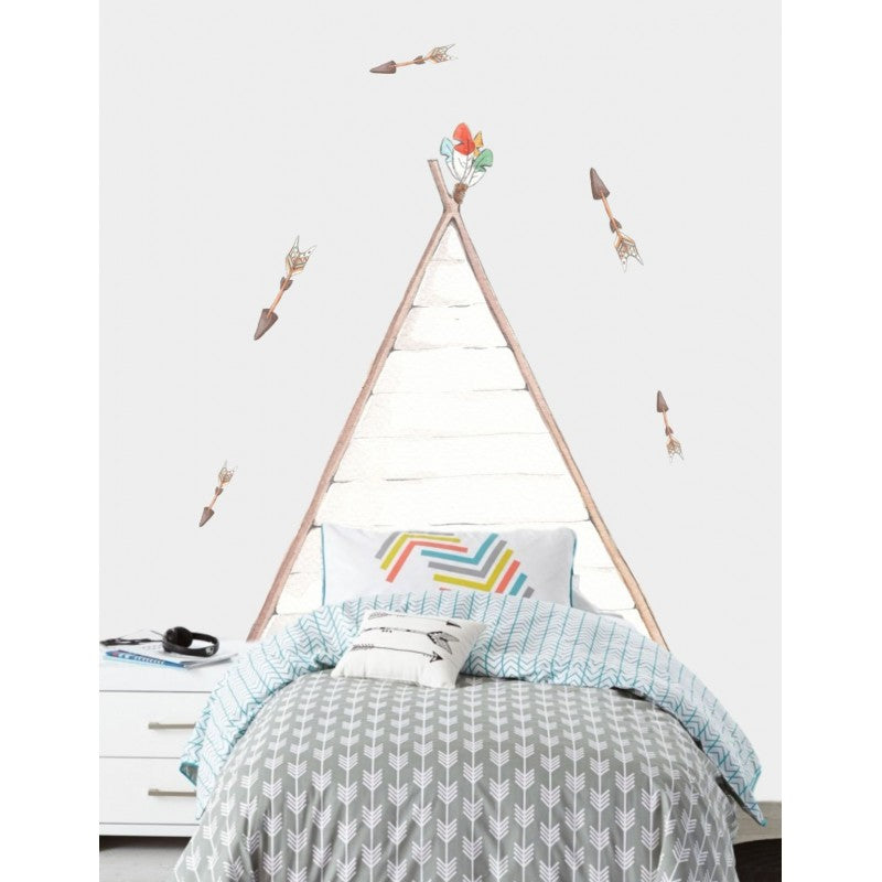 Sticker mural "tête de lit enfant" TIPI