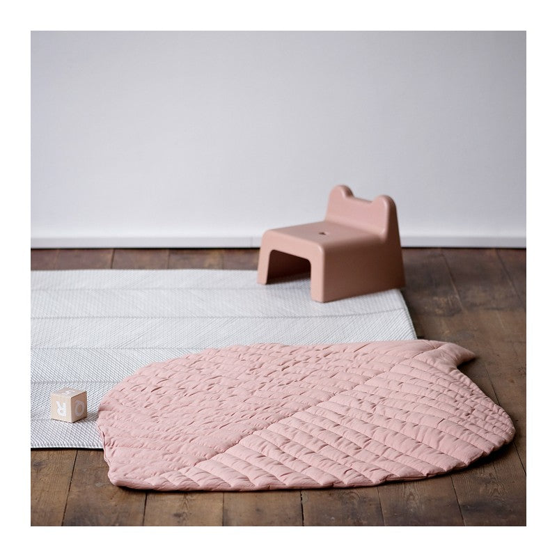 Tapis bébé coton organique cousu main LEAF - SEA SHELL