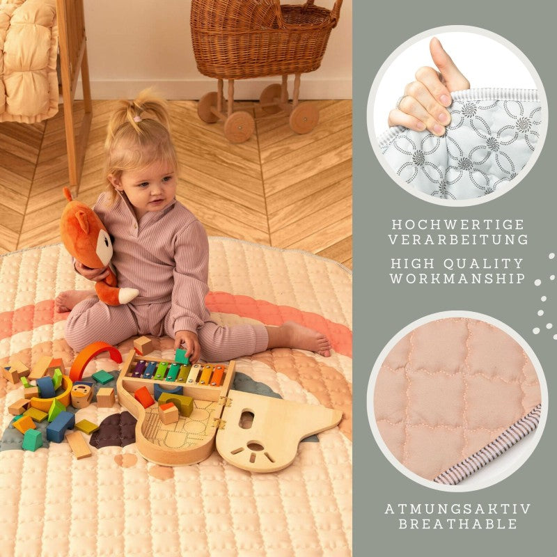 Tapis bébé matelassé arc en ciel BOHO RAINBOW