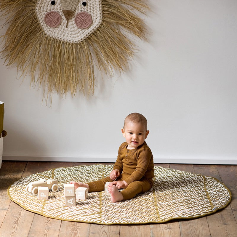 Tapis d'éveil enfant coton organique imperméable NAPPY FREE LEAFS