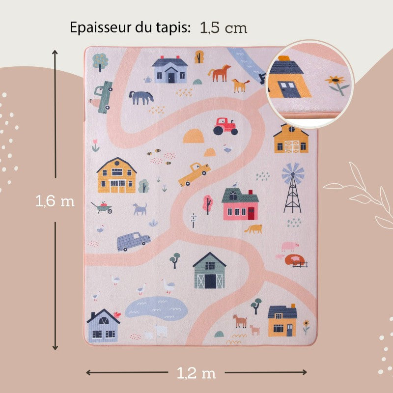 Tapis de jeu enfant à mémoire de forme CLOUD PLAY FARM