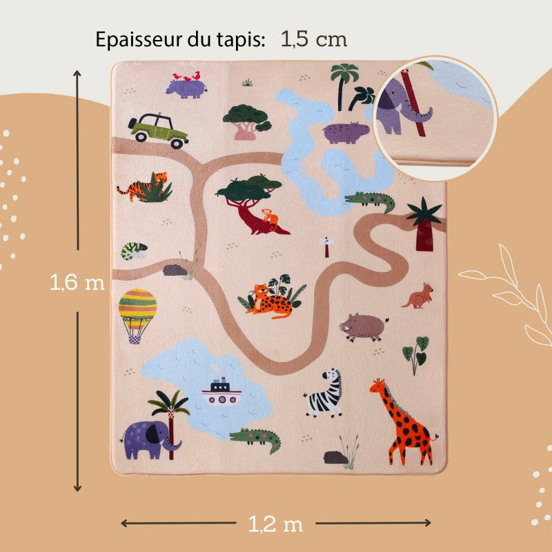 Tapis de jeu enfant à mémoire de forme CLOUD PLAY SAFARI