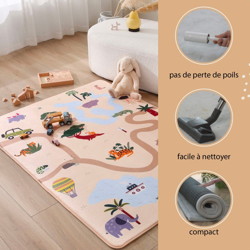 Tapis de jeu enfant à mémoire de forme CLOUD PLAY SAFARI