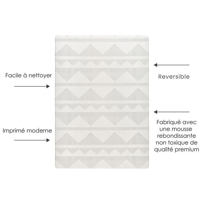 Tapis de jeu enfant REVERSIBLE design TRIBECA - FOG