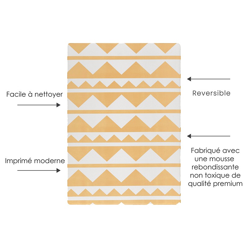 Tapis de jeu enfant REVERSIBLE design TRIBECA - SAHARA SUN