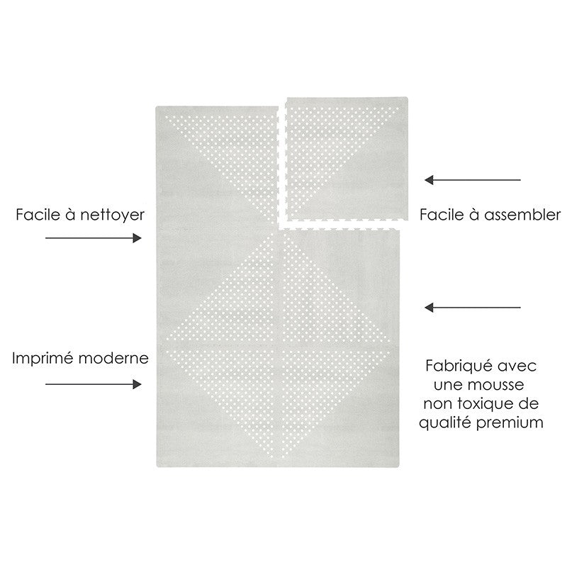 Tapis de jeu mousse à pois EARTH - DOVE