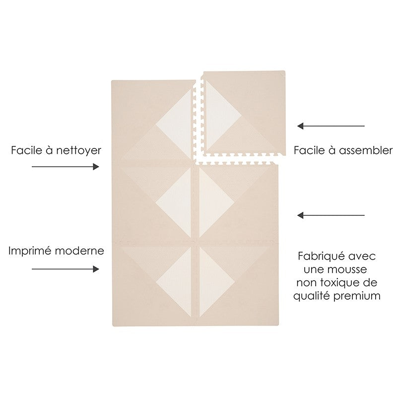 Tapis de jeu mousse PUZZLEMAT KYTE - MOCHA