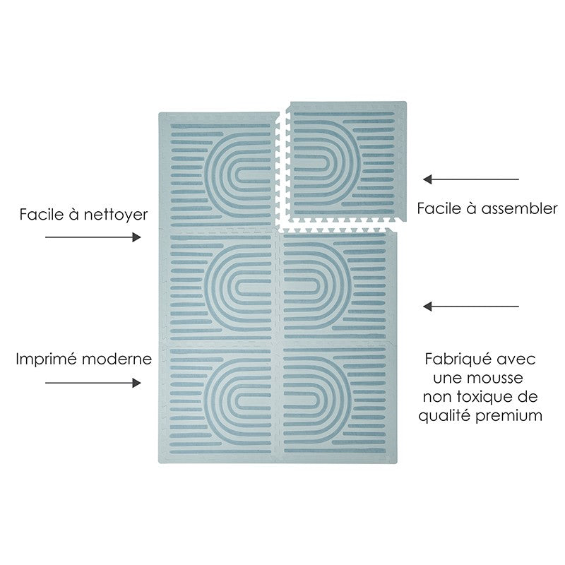 Tapis de jeu mousse PUZZLEMAT LINEAR - MINERAL