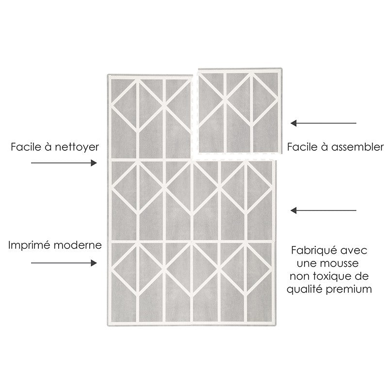 Tapis de jeu mousse NORDIC - PEBBLE