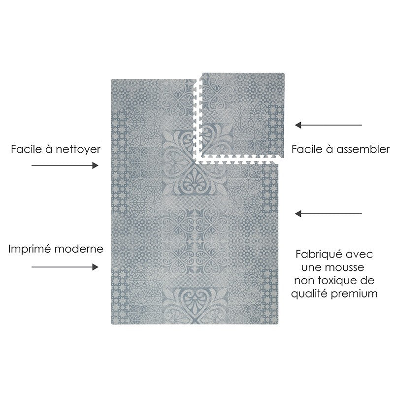 Tapis de jeu mousse oriental PERSIAN - SMOKE
