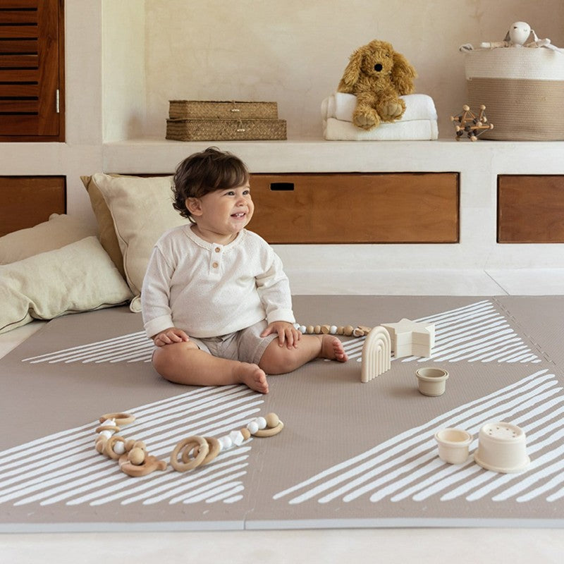Tapis de jeu mousse SANDY LINES - TAN