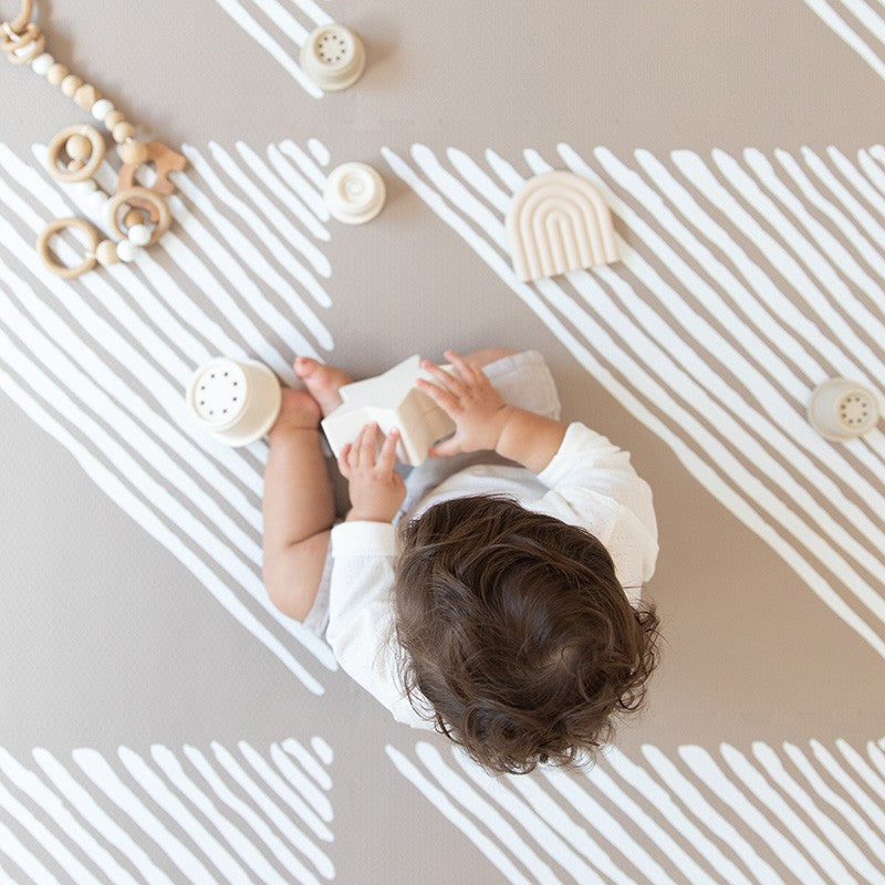 Tapis de jeu mousse SANDY LINES - TAN