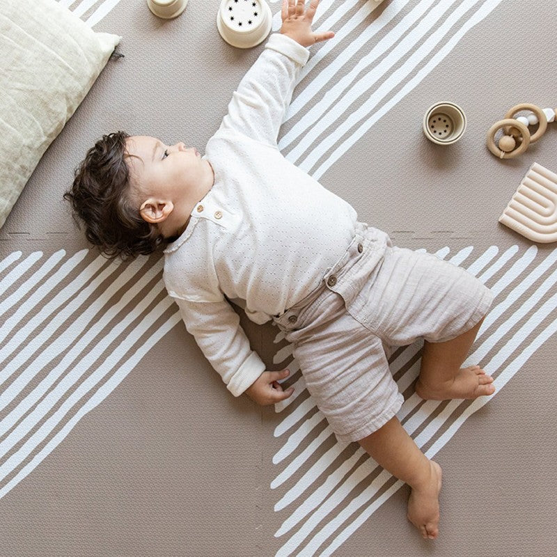 Tapis de jeu mousse SANDY LINES - TAN