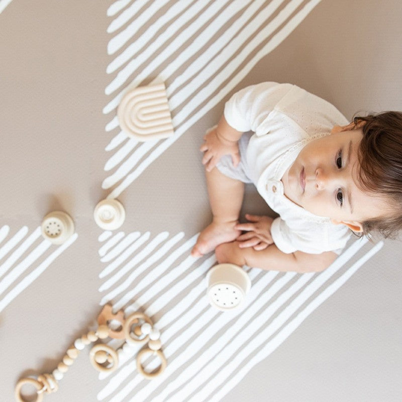 Tapis de jeu mousse SANDY LINES - TAN