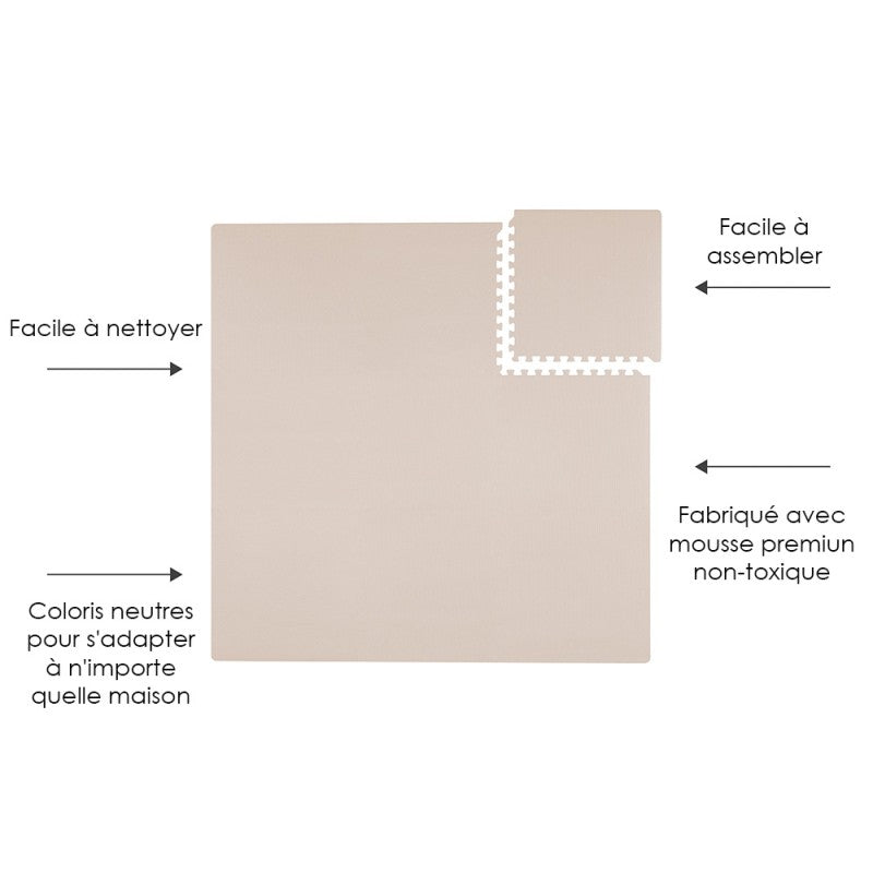 Tapis de jeu mousse uni CLASSIC PLAYMAT - BLUSH