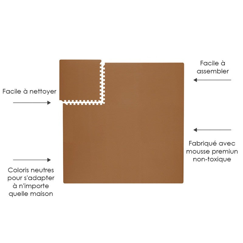 Tapis de jeu mousse uni CLASSIC PLAYMAT - CAMEL
