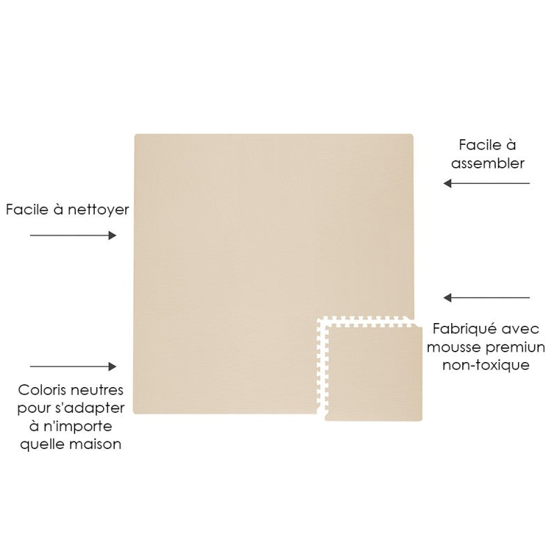 Tapis de jeu mousse uni CLASSIC PLAYMAT - CLAY