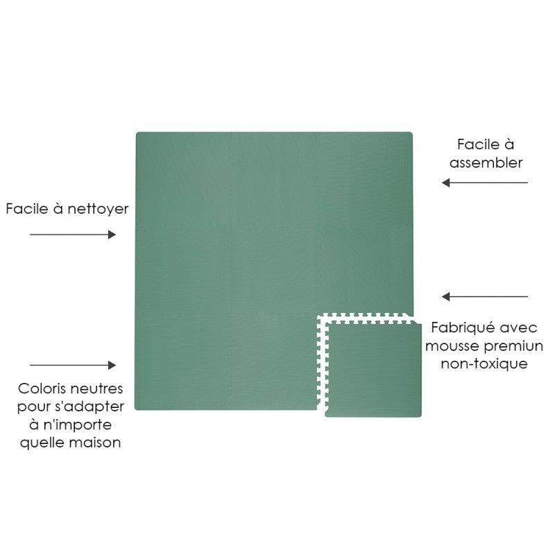 Tapis de jeu mousse uni CLASSIC PLAYMAT - MOSS