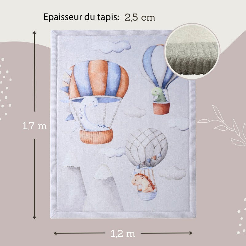 Tapis enfant à mémoire de forme CLOUD DINO