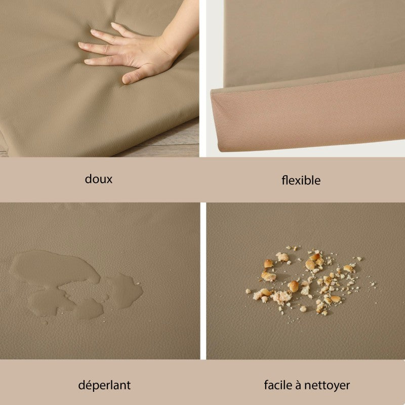 Tapis enfant à mémoire de forme cuir vegan PADDED
