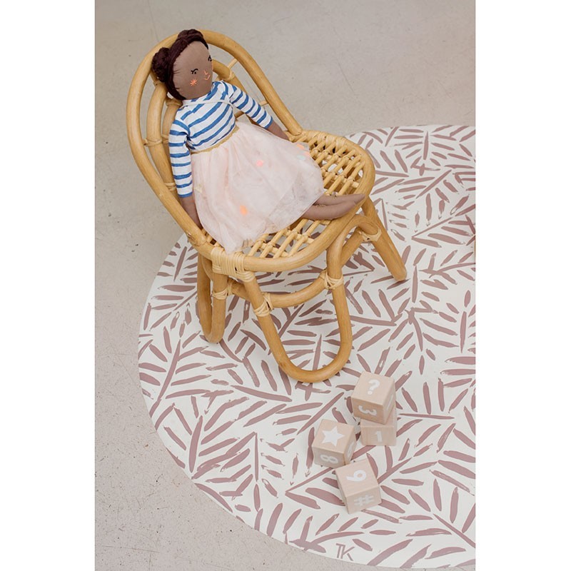 Tapis protège sol rond feuille LEAVES - SEA SHELL