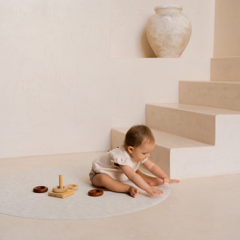 Tapis protège sol rond SPLAT MAT WILD - DUNE