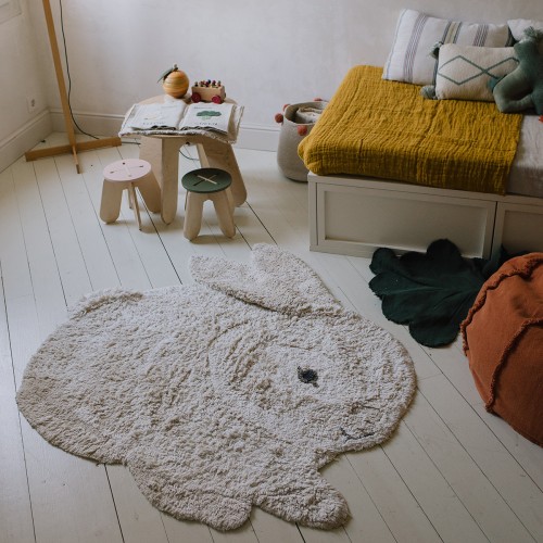 Tapis lavable petit lapin...