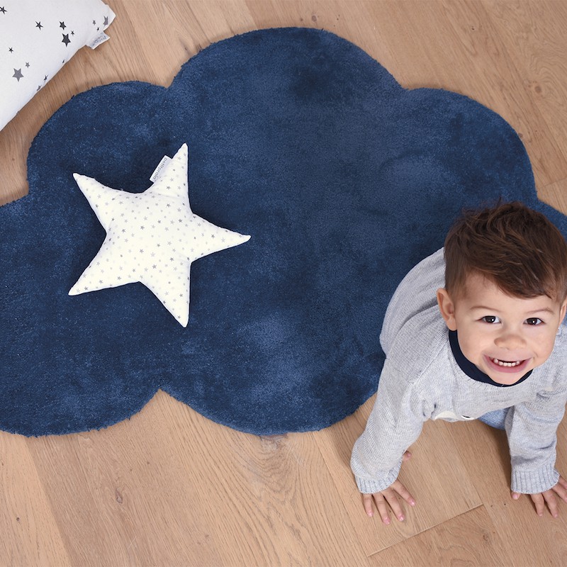 Tapis Nuage Bleu Marine Chambre Bebe Garcon Par Lilipinso