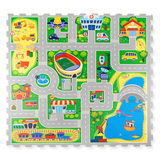 Tapis de jeu circuit en mousse à assembler holiday